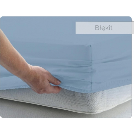 Prześcieradło BAWEŁNIANE błękitne - 90 x 200