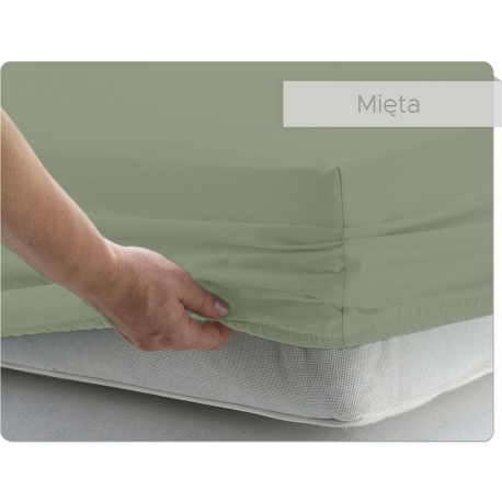 Prześcieradło BAWEŁNIANE mięta - 90 x 200