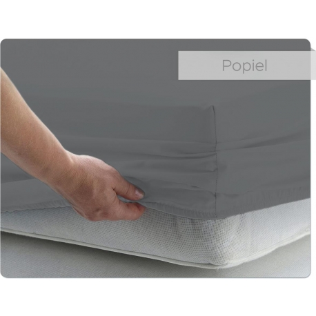 Prześcieradło BAWEŁNIANE popiel - 160 x 200