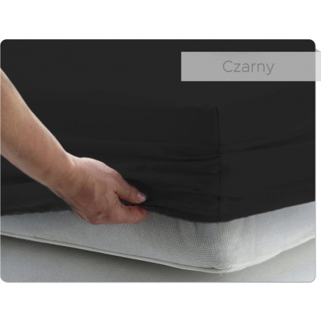 Prześcieradło BAWEŁNIANE czarne - 90 x 200
