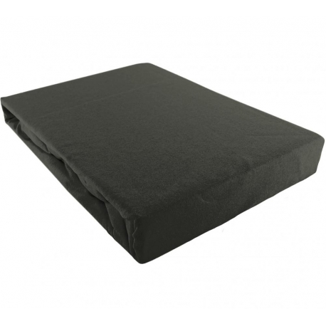 Prześcieradło JERSEY ciemno-szare - 180 x 200