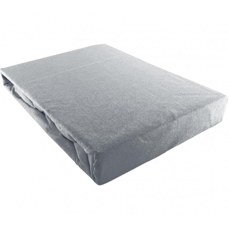 Prześcieradło JERSEY jasno-szare - 180 x 200