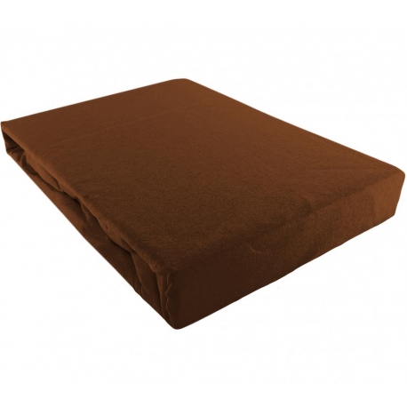 Prześcieradło JERSEY brązowe - 90 x 200