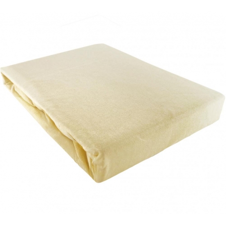 Prześcieradło JERSEY kremowe - 90 x 200